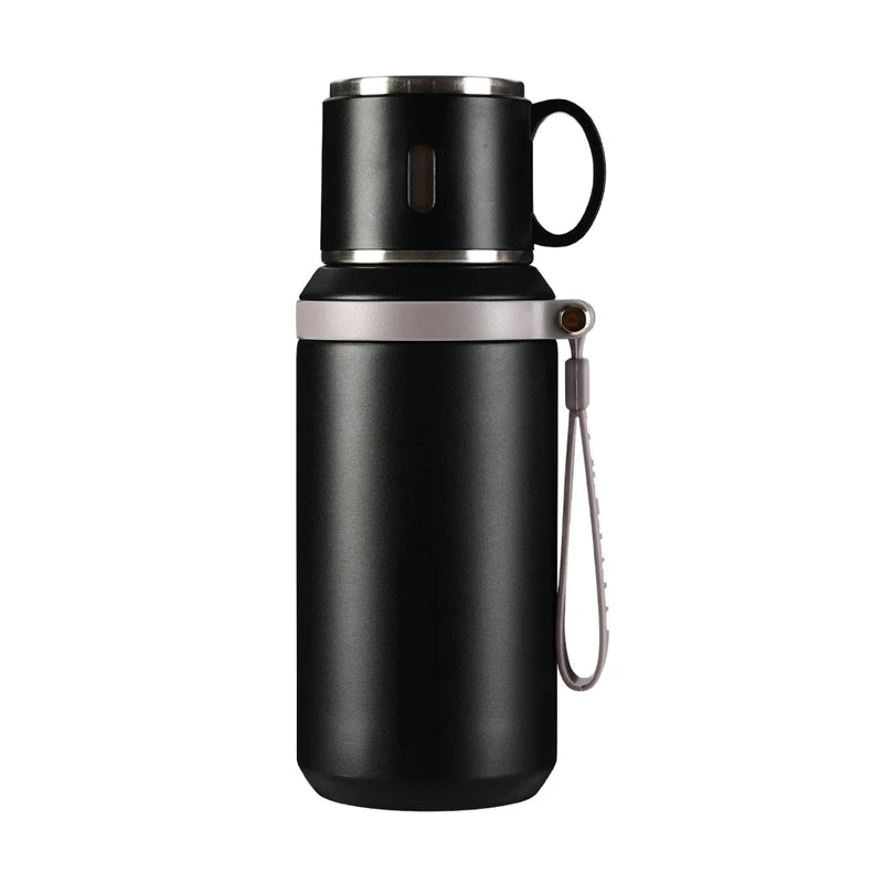 600ml Stainless Steel Coffee Cup Travel Thermal Mug Leak-Proof Thermos