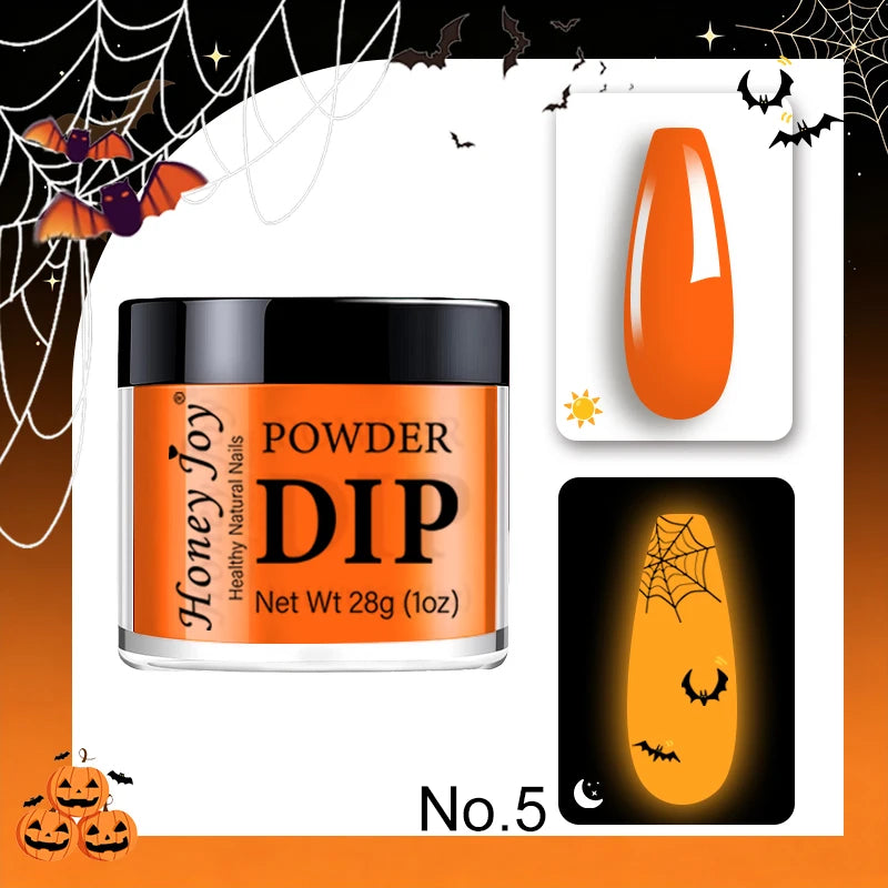 30g Glow in the Dark Dip Powder Purple/Yellow Luminous Phosphor Nail Art Powder Long-Lasting Party/Festival Manicure Decor Dust