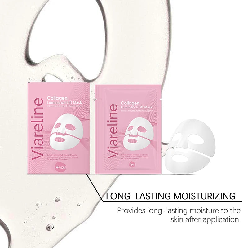 Korean Sheet Mask Collagen Overnight Facial Mask Moisturizing Grape Seed Oil Nourishing