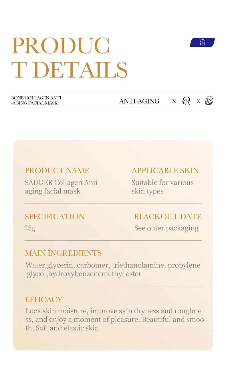 Snail Collagen Sheet Masks – Pack of 20