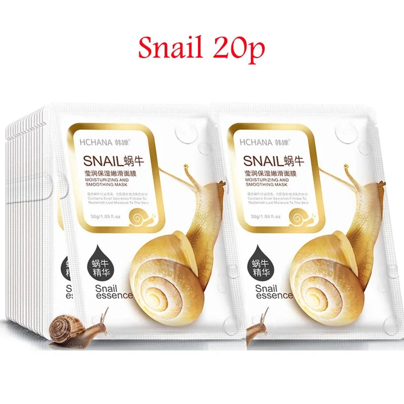 Snail Collagen Sheet Masks – Pack of 20
