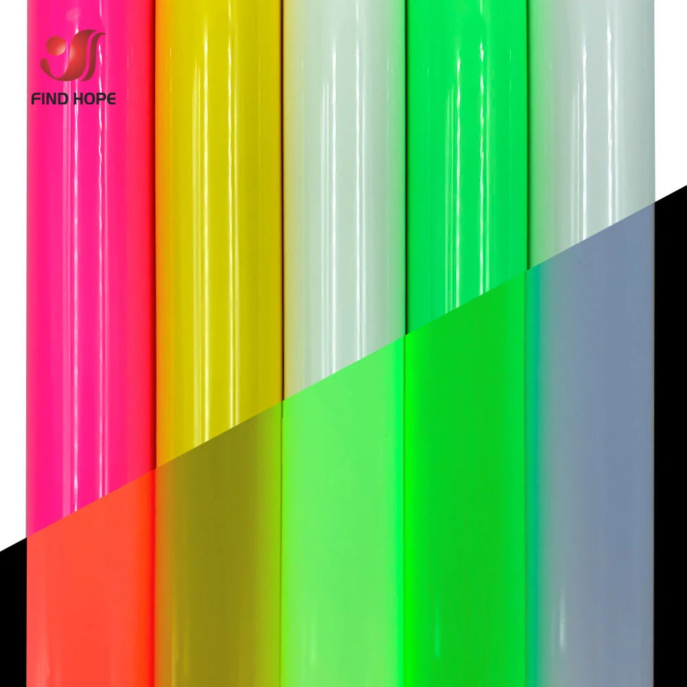 Glow In the Dark Heat Transfer Vinyl Luminous HTV Printing Graphical DIY Fabric Garment T-Shirts Bags Decoration Film For cut