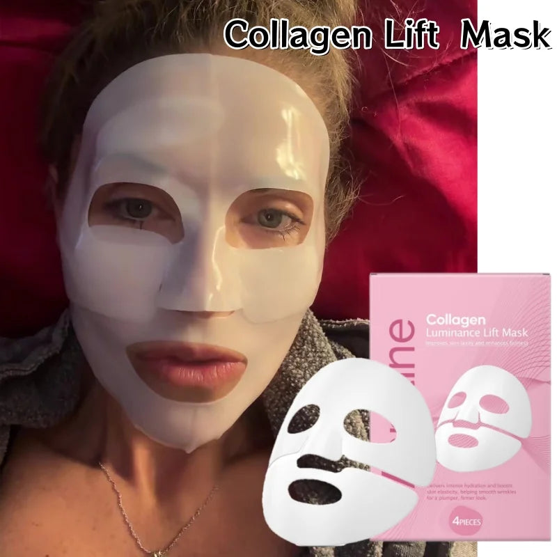 Korean Sheet Mask Collagen Overnight Facial Mask Moisturizing Grape Seed Oil Nourishing