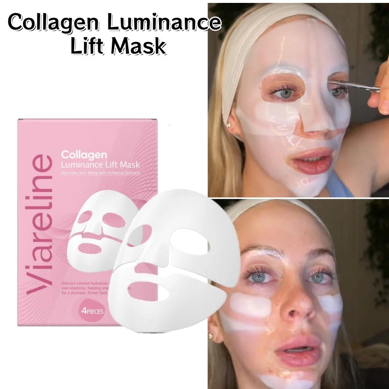 Korean Sheet Mask Collagen Overnight Facial Mask Moisturizing Grape Seed Oil Nourishing