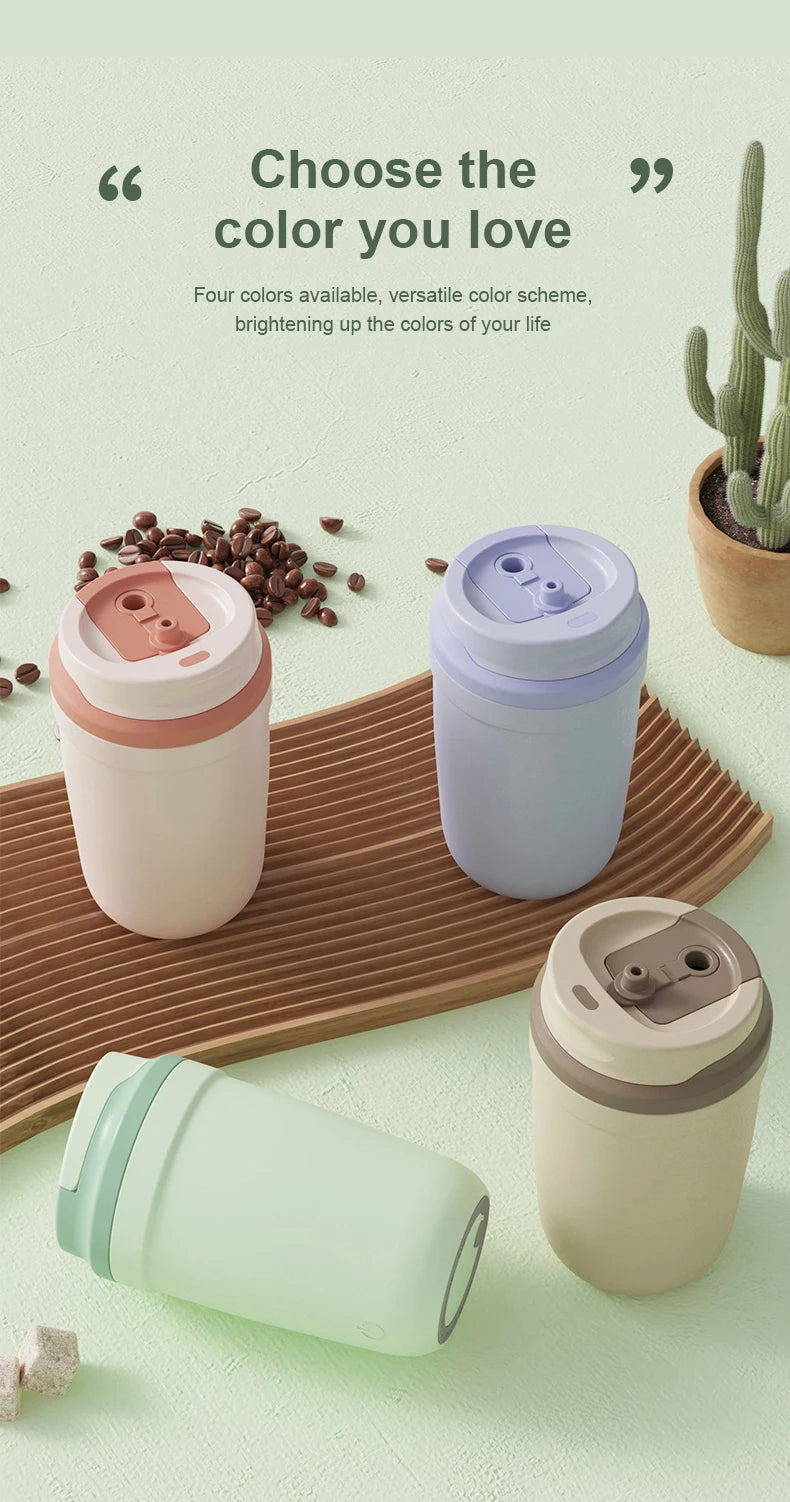 Automatic Self-Stirring Mug, Coffee and Milk Mixing Cup, Magnetic Stirring, Stainless Steel Electric Blender, 400ml