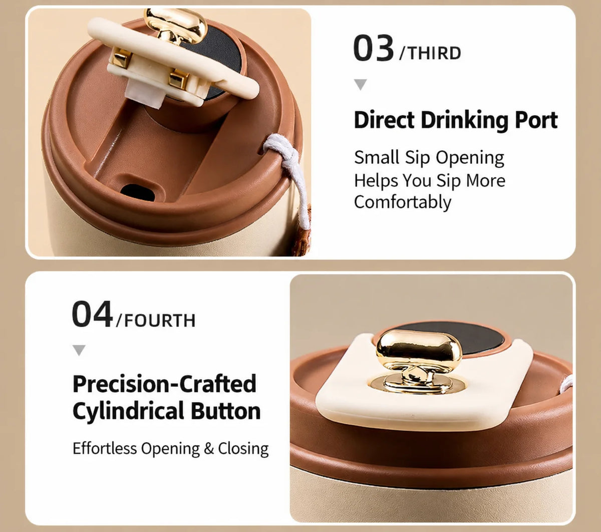 キュートなレトロ調スマート温度表示トラベルコーヒーマグ 420ML 316ステンレススチール 真空断熱カップ 漏れ防止 携帯用 アウトドア 車用