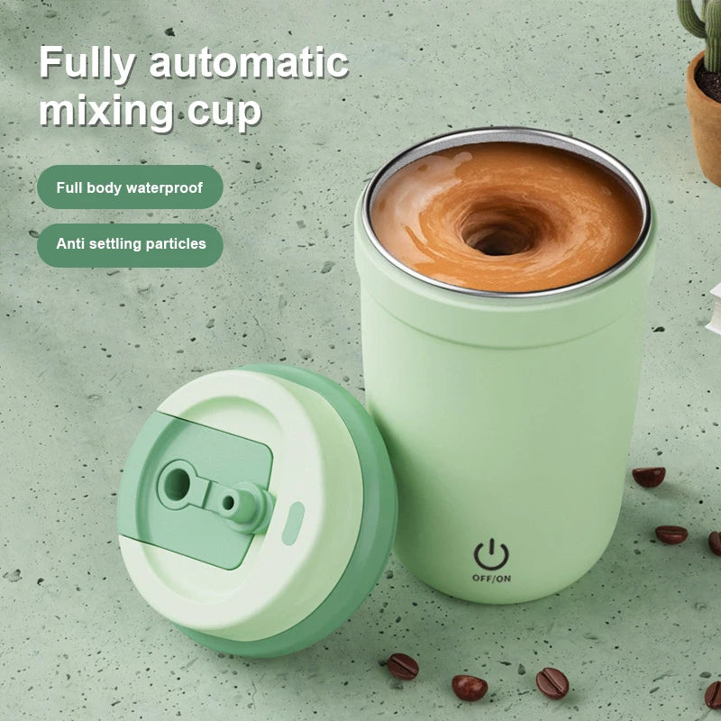 Automatic Self-Stirring Mug, Coffee and Milk Mixing Cup, Magnetic Stirring, Stainless Steel Electric Blender, 400ml
