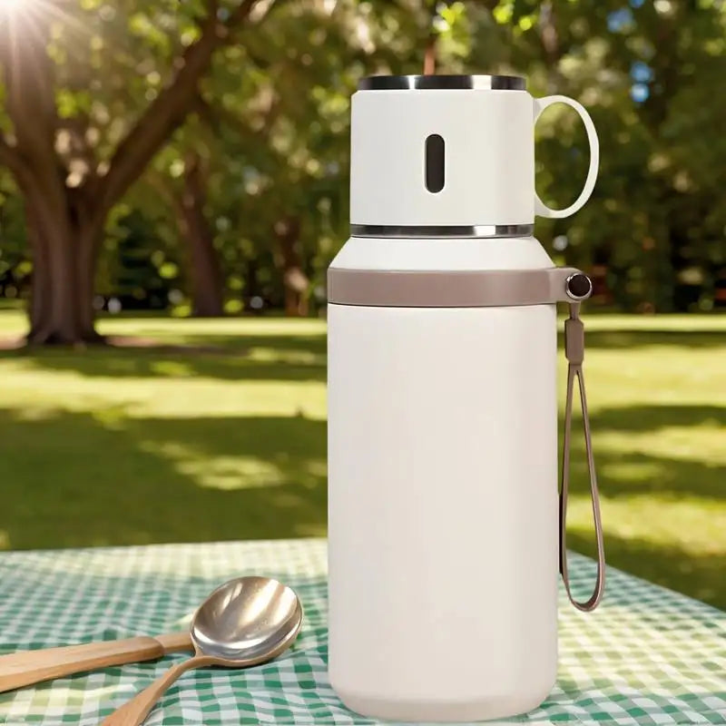 600ml Stainless Steel Coffee Cup Travel Thermal Mug Leak-Proof Thermos