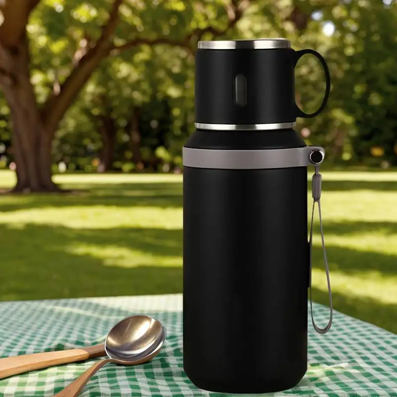 600ml Stainless Steel Coffee Cup Travel Thermal Mug Leak-Proof Thermos