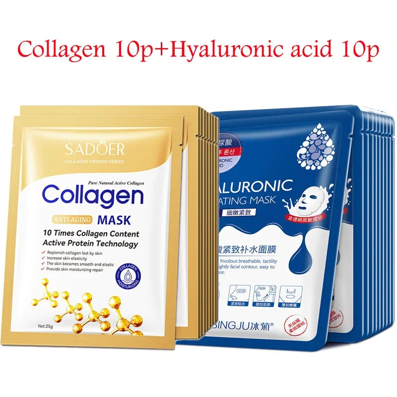 Snail Collagen Sheet Masks – Pack of 20