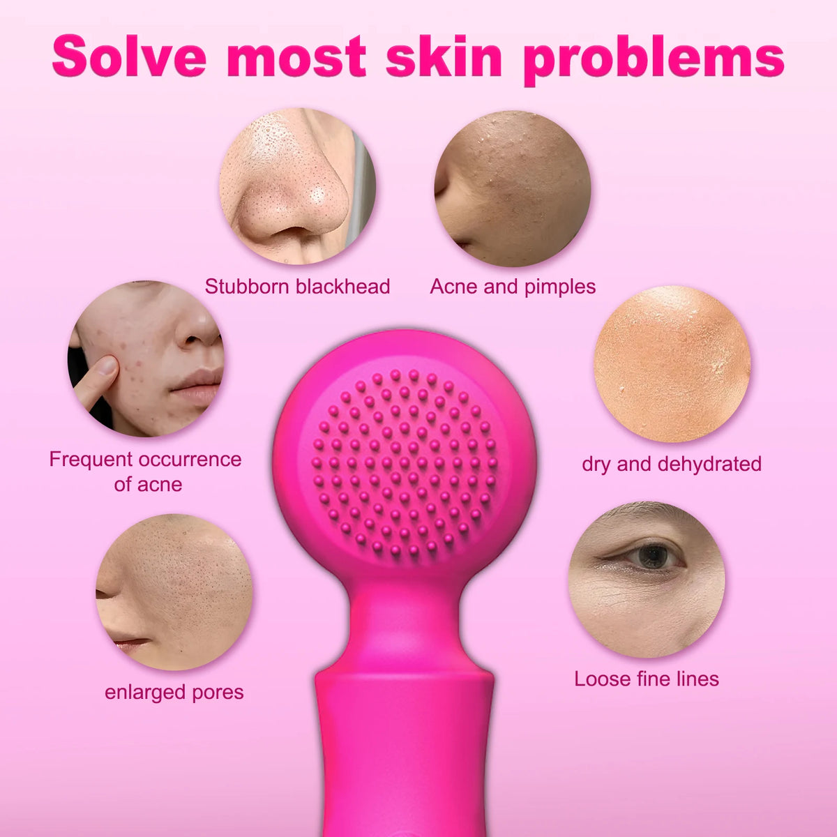 Silicone Simple  Facial Cleanser Brus  Cleaning Deep Pore Acne Blackhead  For Both Men And Women,Cleanse Skincare Device