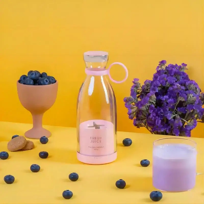 Batidora licuadora portátil recargable, mezclador inalámbrico para zumo fresco, 350 ml con cargador