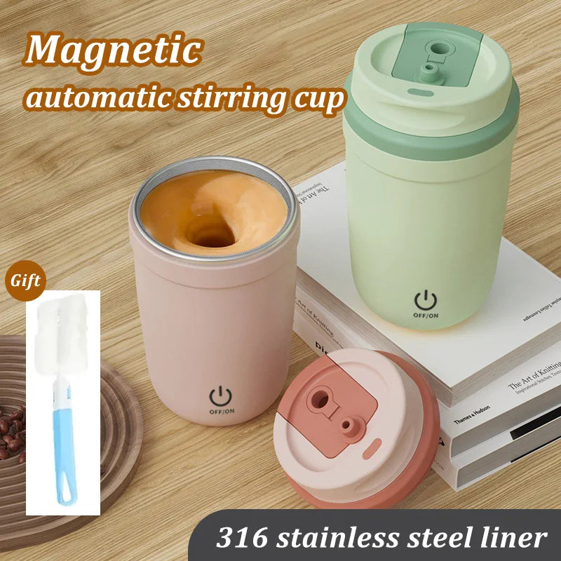 Automatic Self-Stirring Mug, Coffee and Milk Mixing Cup, Magnetic Stirring, Stainless Steel Electric Blender, 400ml