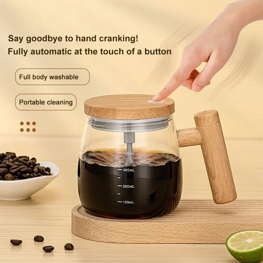 Automatic Self-Stirring Mug, Coffee and Milk Mixing Cup, Magnetic Stirring, Stainless Steel Electric Blender, 400ml