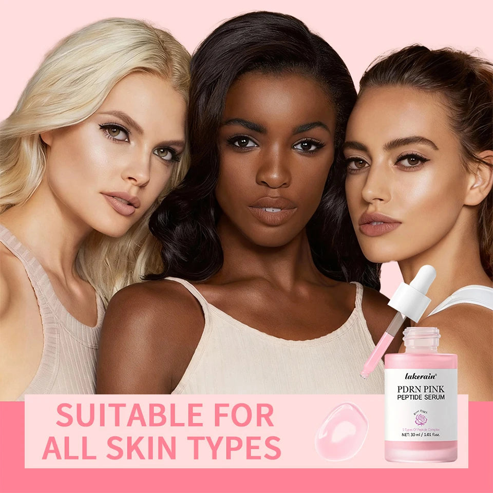 Lakerain Salmon DNA PDRN Pink Peptide Serum Smooth Face Skin Pink Glow Essence Moisturizing Hydrating Korean Skincare Product