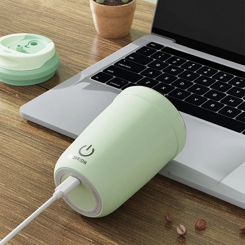 Automatic Self-Stirring Mug, Coffee and Milk Mixing Cup, Magnetic Stirring, Stainless Steel Electric Blender, 400ml