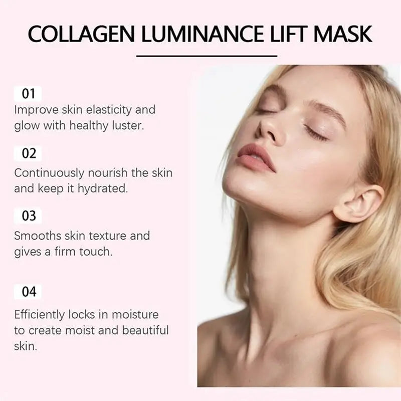 Korean Sheet Mask Collagen Overnight Facial Mask Moisturizing Grape Seed Oil Nourishing