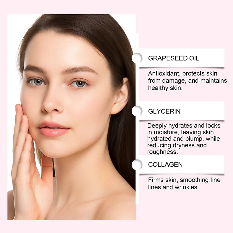 Korean Sheet Mask Collagen Overnight Facial Mask Moisturizing Grape Seed Oil Nourishing