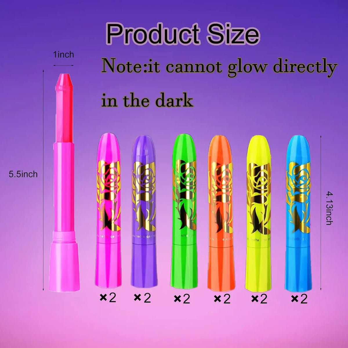 Glow Face Body Paint Under UV Sticks Makeup Neon Face Painting Kits for Adult Halloween Festival Accessory Glow Party Supplies