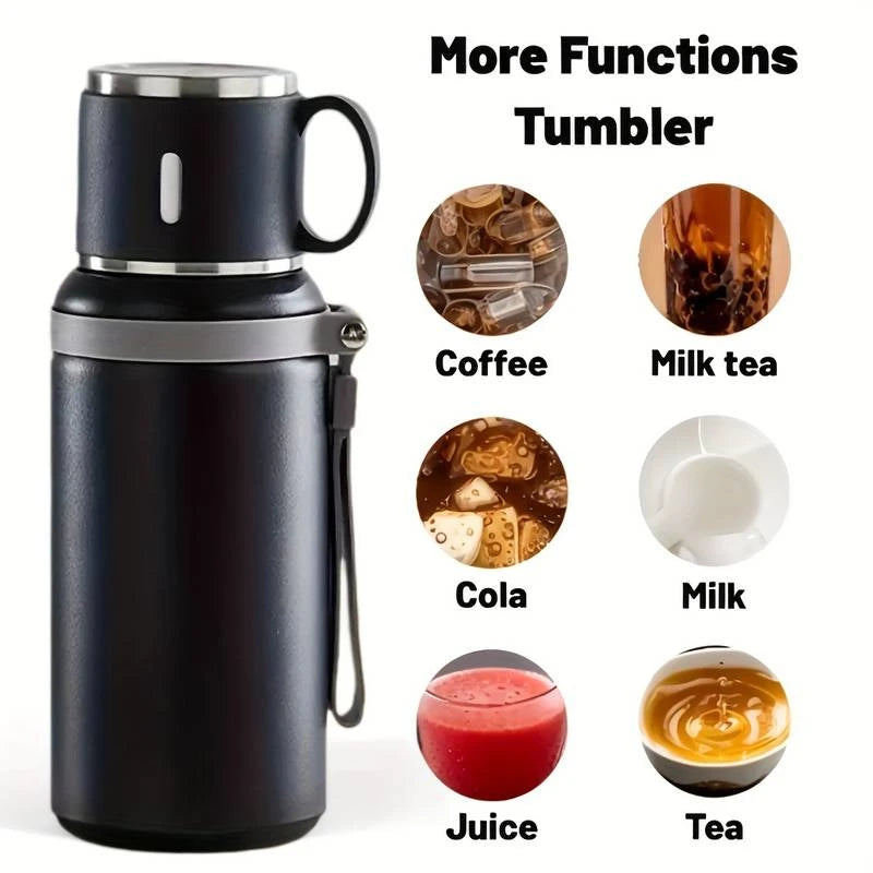 600ml Stainless Steel Coffee Cup Travel Thermal Mug Leak-Proof Thermos