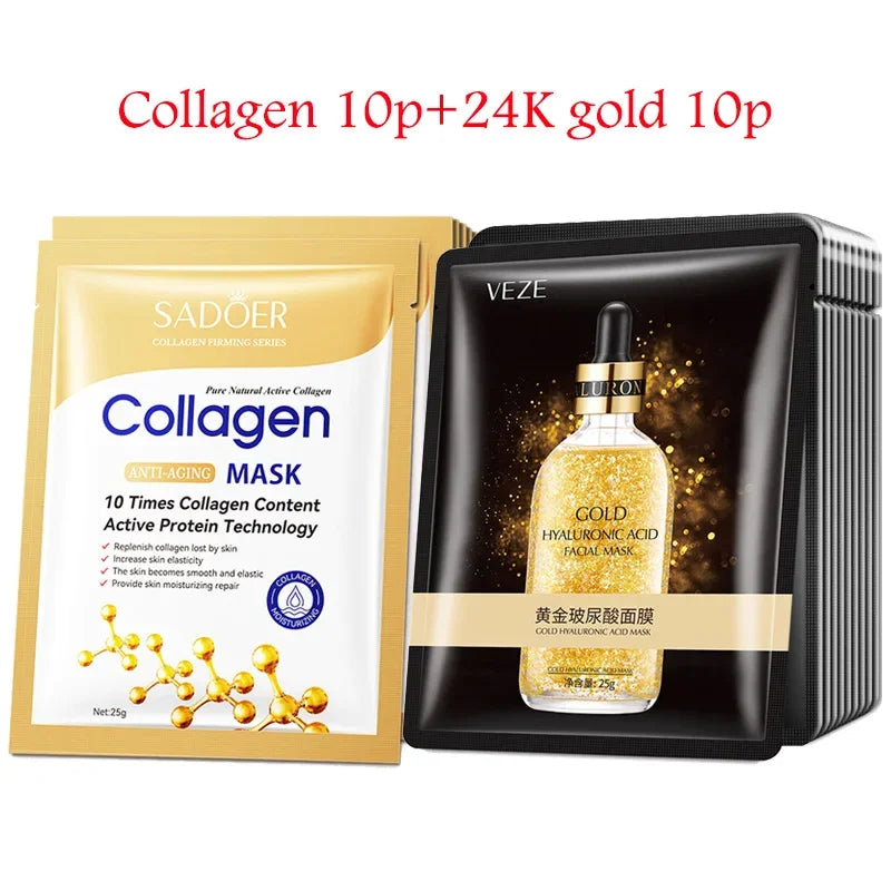 Snail Collagen Sheet Masks – Pack of 20