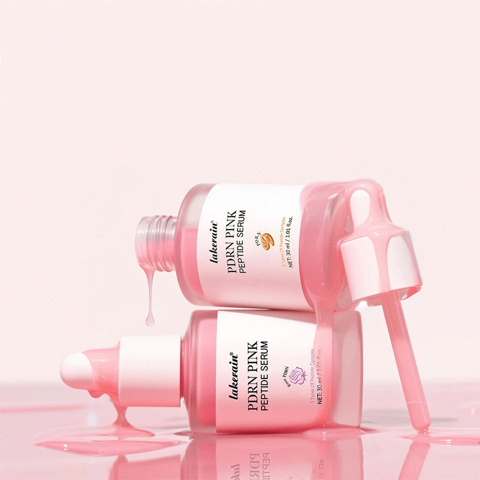 Lakerain Salmon DNA PDRN Pink Peptide Serum Smooth Face Skin Pink Glow Essence Moisturizing Hydrating Korean Skincare Product